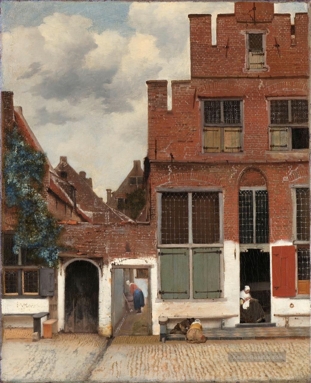 Ansicht der Häuser in Delft  bekannt als die kleine Straße Barock Johannes Vermeer Ölgemälde